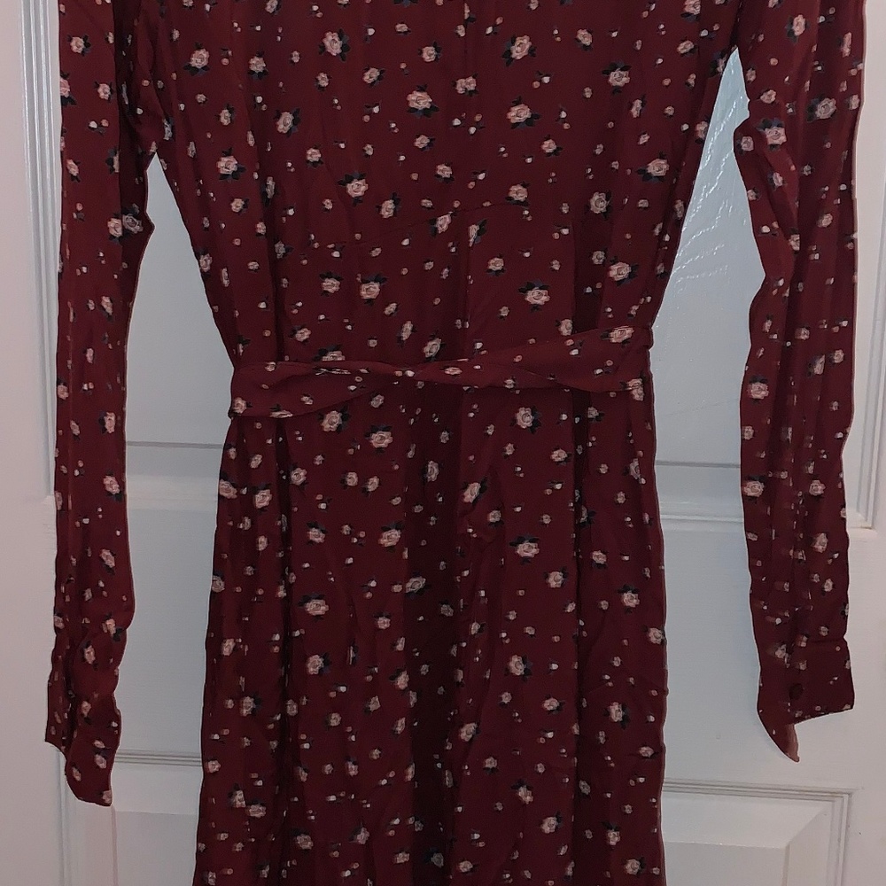 Floral Burgundy Maxi Dress - Picture 3 of 3